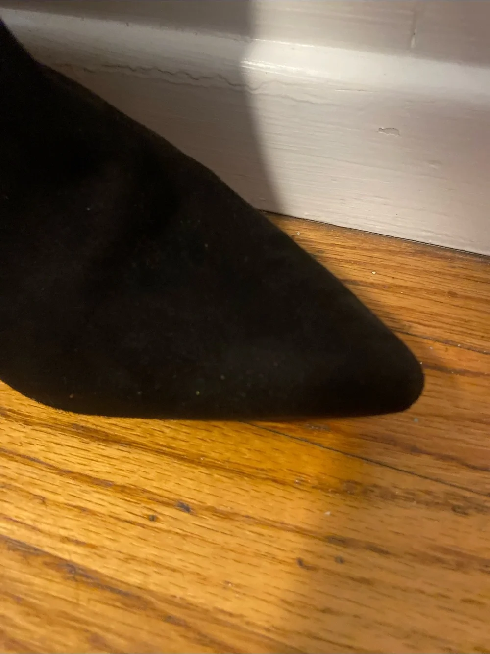 Women’s Black Over-the-Knee Pointed Toe Block Heel Boots
